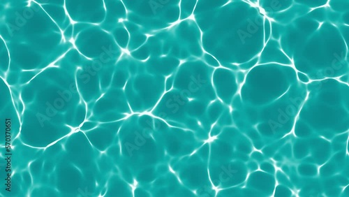 Caustics and   reflected light on the water surface. 3d rendering of sea surface. Blue ocean