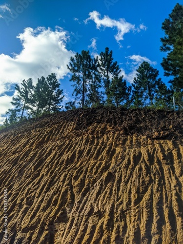 Rain erosion in São Martinho da Serra