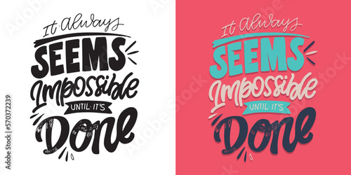 Cute hand drawn doodle lettering postcard, t-shirt design, mug print.