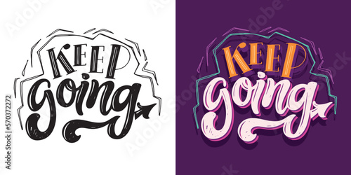 Cute hand drawn doodle lettering postcard, t-shirt design, mug print.
