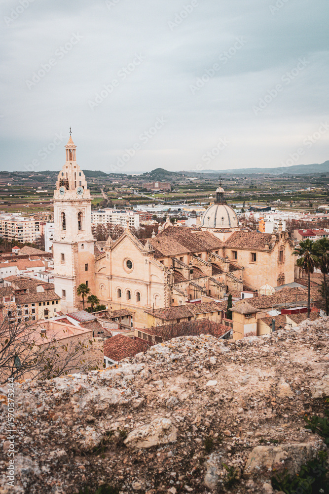 Obraz premium view of the church town country