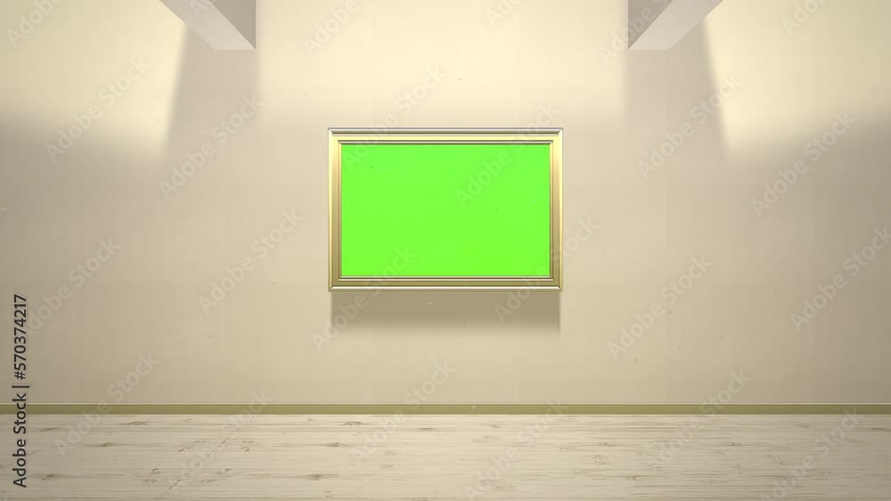 Hall of art museum with frame for picture and photos with mock-up screen frame, motion art, photo and decor style background Hall of art museum with frame for picture and photos with mock-up screen frame, motion art, photo and decor style background