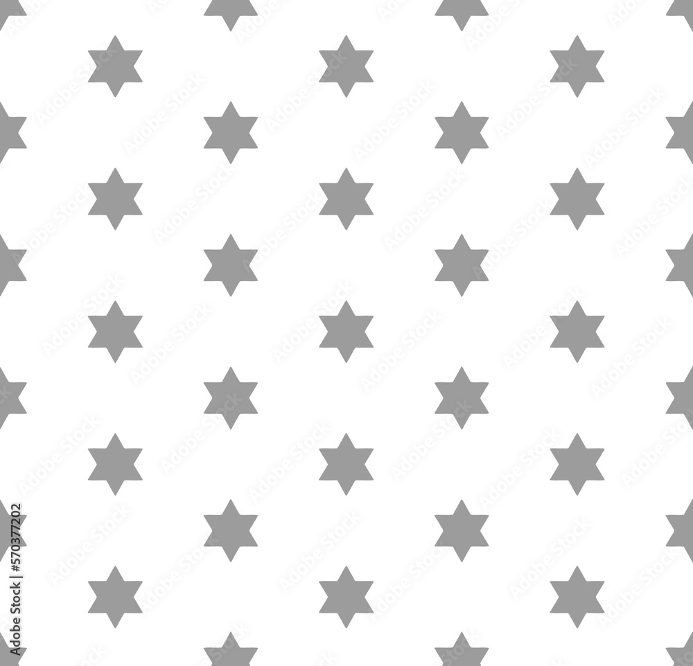 Abstract geometrical seamless mosaic pattern with star of David and hexagons in contrast black and white colors Abstract geometrical seamless mosaic pattern with star of David and hexagons in contrast black and white colors