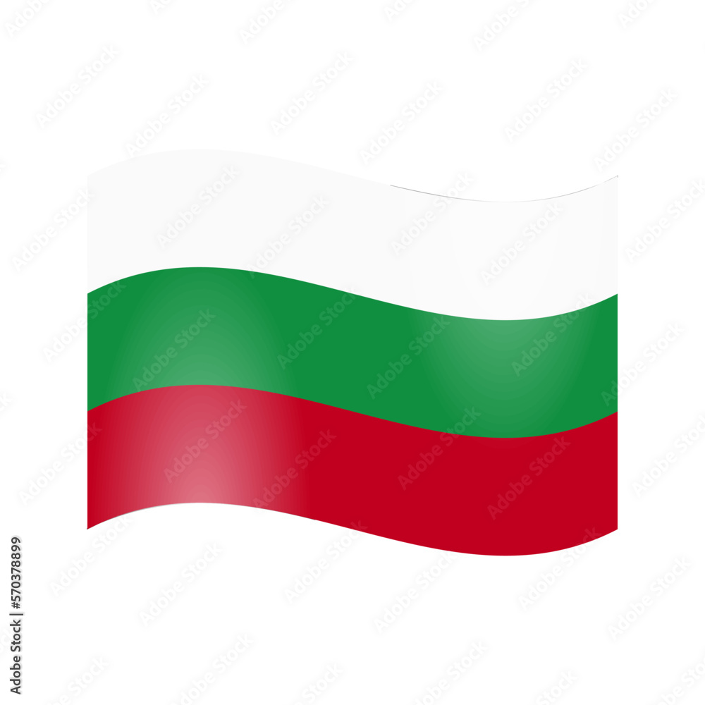 Vector graphics of the national flag of Bulgaria