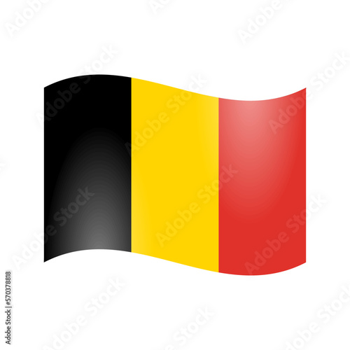 The national flag of Belgium photo