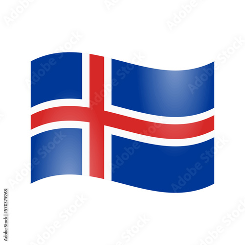 The civil national flag of Iceland