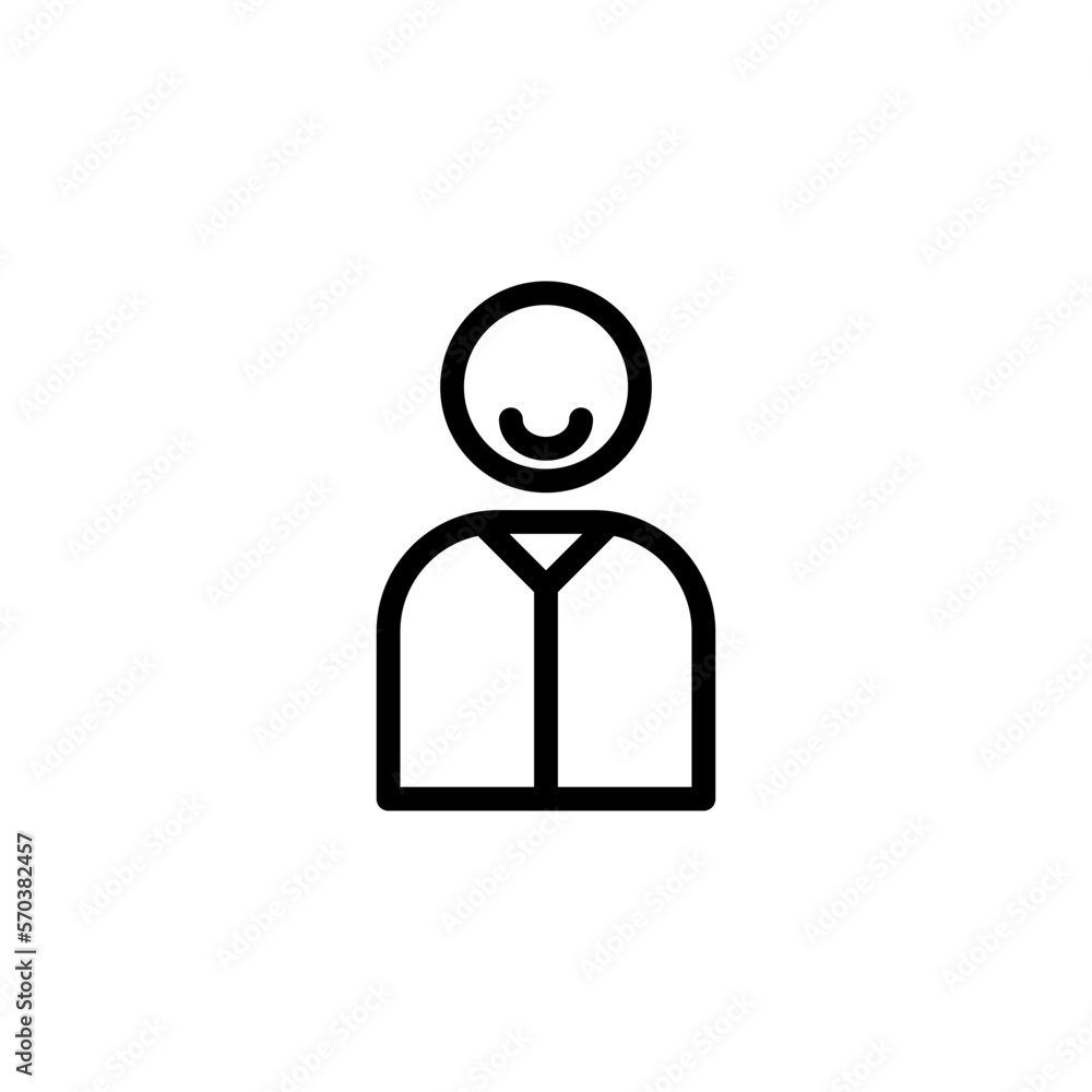 User icon isolated on black. User symbol suitable for graphic design and website on white background.