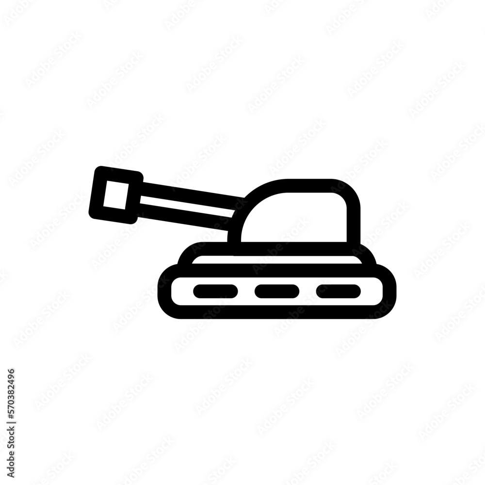 Tank fighting vehicle icon isolated on black. Tank symbol suitable for graphic design and websites on a white background. Tank fighting vehicle icon isolated on black. Tank symbol suitable for graphic design and websites on a white background.