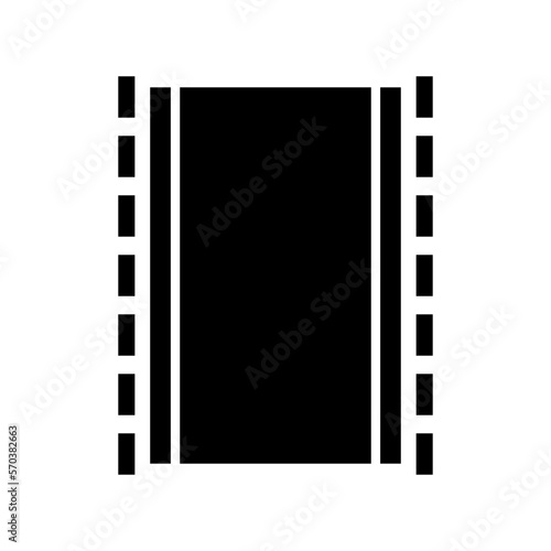 Film tape icon isolated on black. Film tape symbol suitable for graphic designers and websites on a white background. © dony