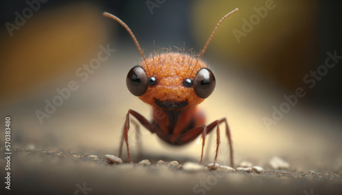 macro d'une fourmi rouge