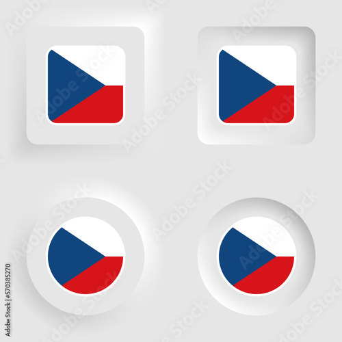 Free Download CzechRepublic neumorphic graphic and label set. - GFXLoad