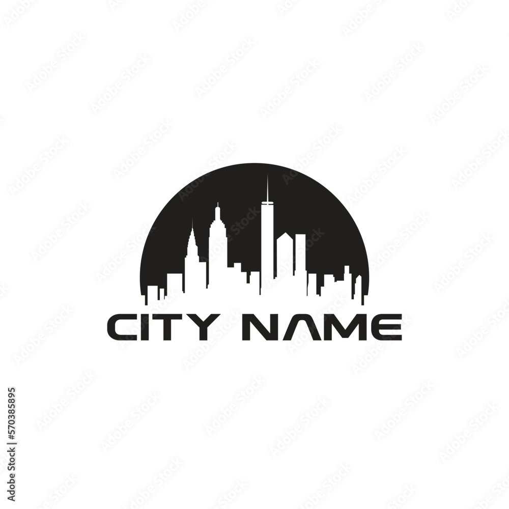 Vector building logo for a company with unique concept premium vector