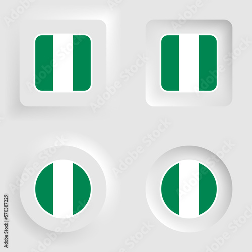 Nigeria neumorphic graphic and label set. Free Download Nigeria neumorphic graphic and label set. - GFXLoad