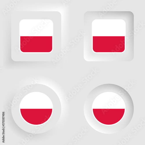 Poland neumorphic graphic and label set. Free Download Poland neumorphic graphic and label set. - GFXLoad