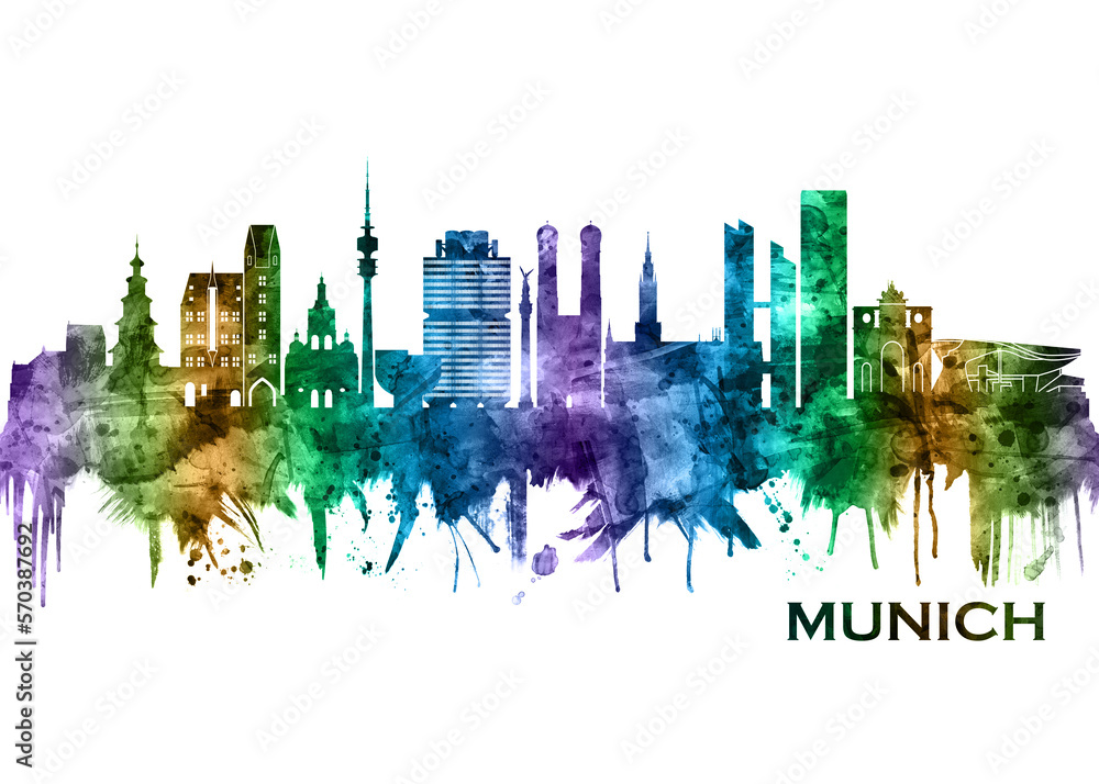 Obraz premium Munich Germany Skyline