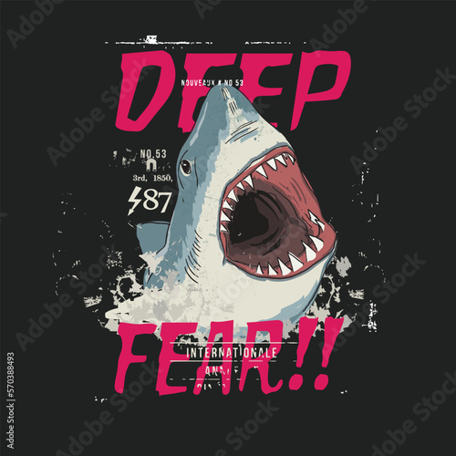 shark illustration for print