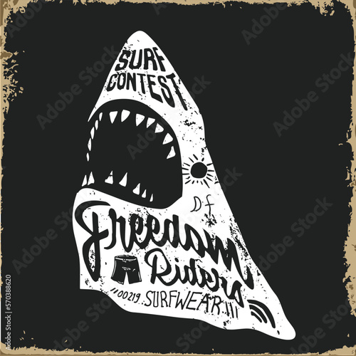shark illustration for print
