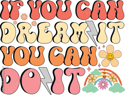 Retro Positive Vibes Design