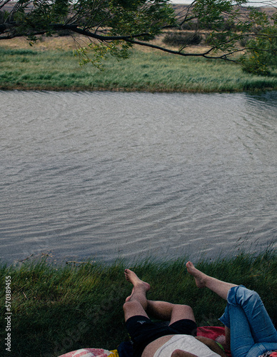 Pareja de verano en Rio gallegos, Santa Cruz, Argentina.  photo