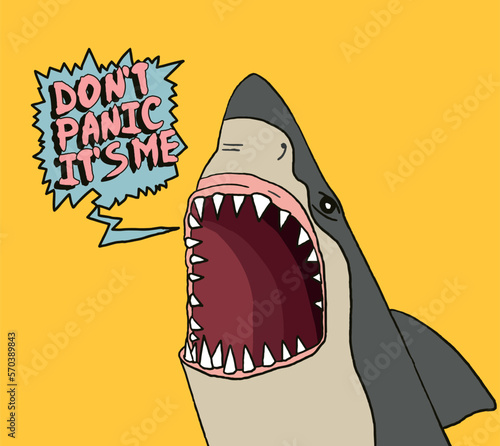 shark illustration for print