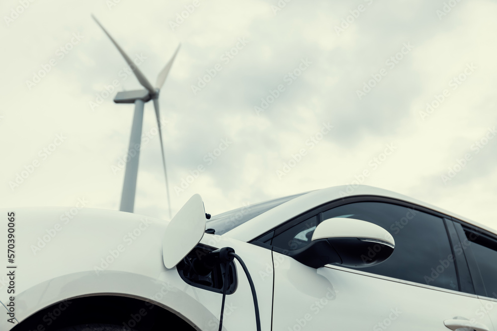Progressive combination of wind turbine and EV car, future energy