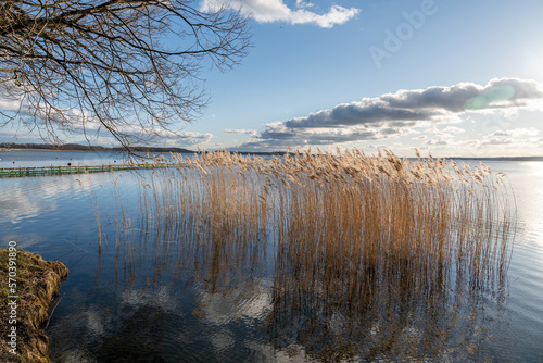 Widok na jezioro Miedwie