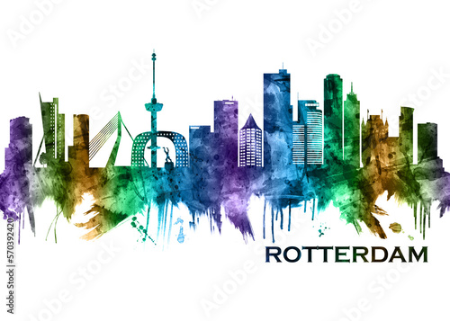 Rotterdam Netherlands Skyline