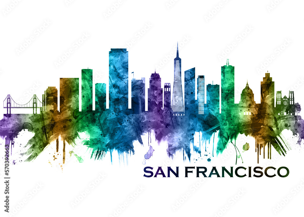 Obraz premium San Francisco California Skyline