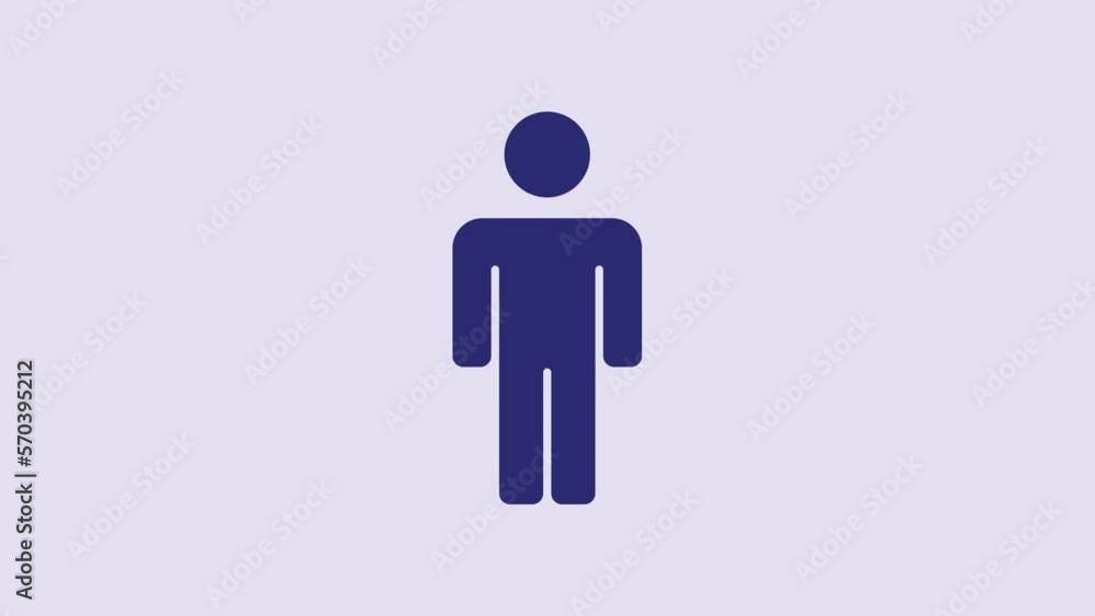 Blue User of man icon isolated on purple background. Business avatar symbol user profile icon. Male user sign. 4K Video motion graphic animation Blue User of man icon isolated on purple background. Business avatar symbol user profile icon. Male user sign. 4K Video motion graphic animation