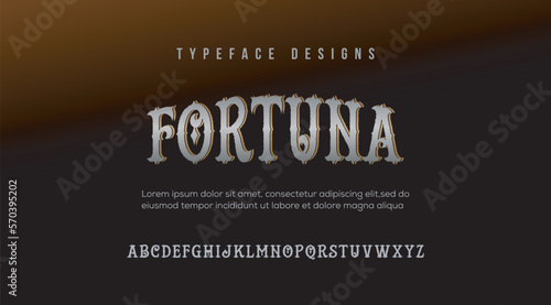 Vintage tattoo font. Font for tattoo studio logos, alcohol branding and many others in retro style.vector illustration