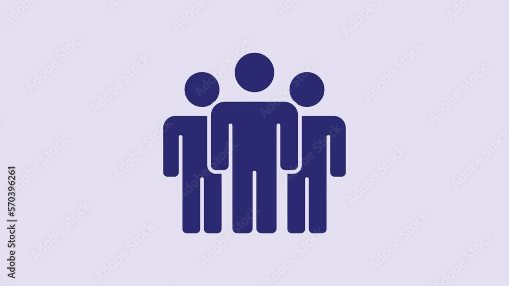 Blue Users group icon isolated on purple background. Group of people icon. Business avatar symbol - users profile icon. 4K Video motion graphic animation Blue Users group icon isolated on purple background. Group of people icon. Business avatar symbol - users profile icon. 4K Video motion graphic animation