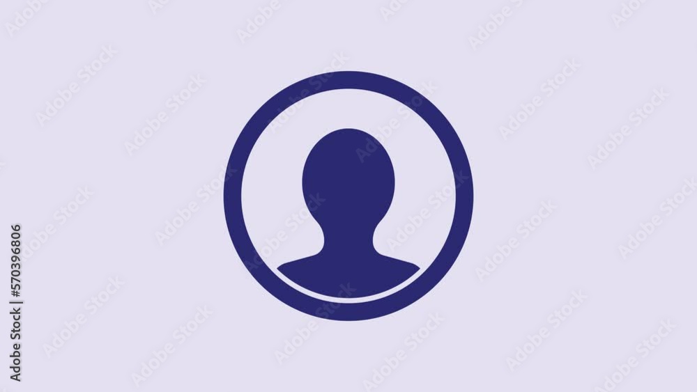 Blue Create account screen icon isolated on purple background. 4K Video motion graphic animation Blue Create account screen icon isolated on purple background. 4K Video motion graphic animation