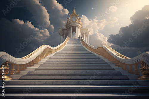 Tablou canvas A Stairway to Heaven Background - Stairways Series - Stairway to Heaven backgrou