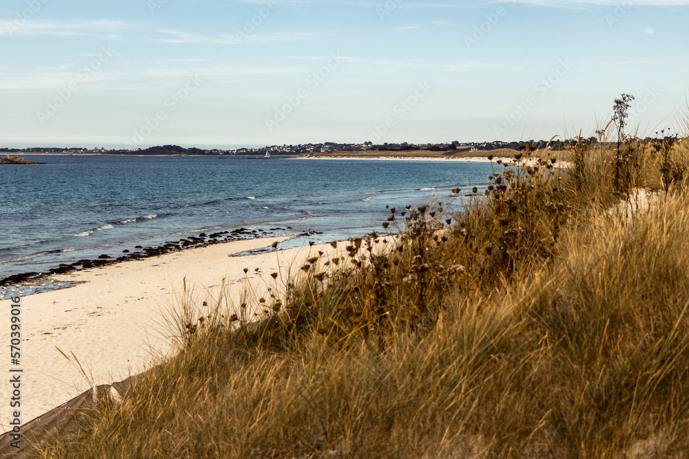 Dunes and Plage des Trois Moutons, Lampaul-Ploudalmézeau, Brittany, France Dunes and Plage des Trois Moutons, Lampaul-Ploudalmézeau, Brittany, France