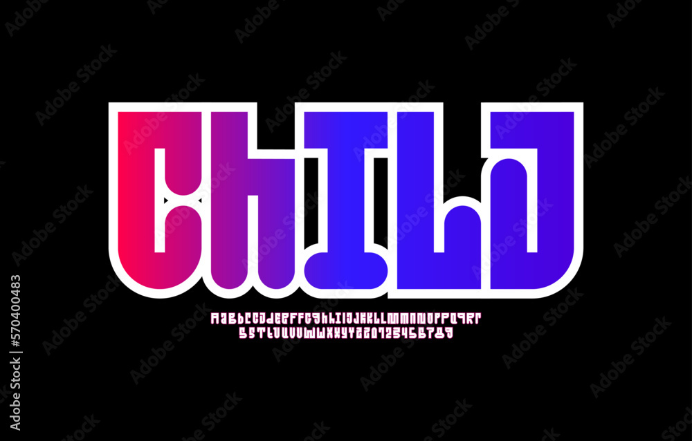 Child alphabet font, kids typography letters and numbers, vector illustration 10EPS Child alphabet font, kids typography letters and numbers, vector illustration 10EPS