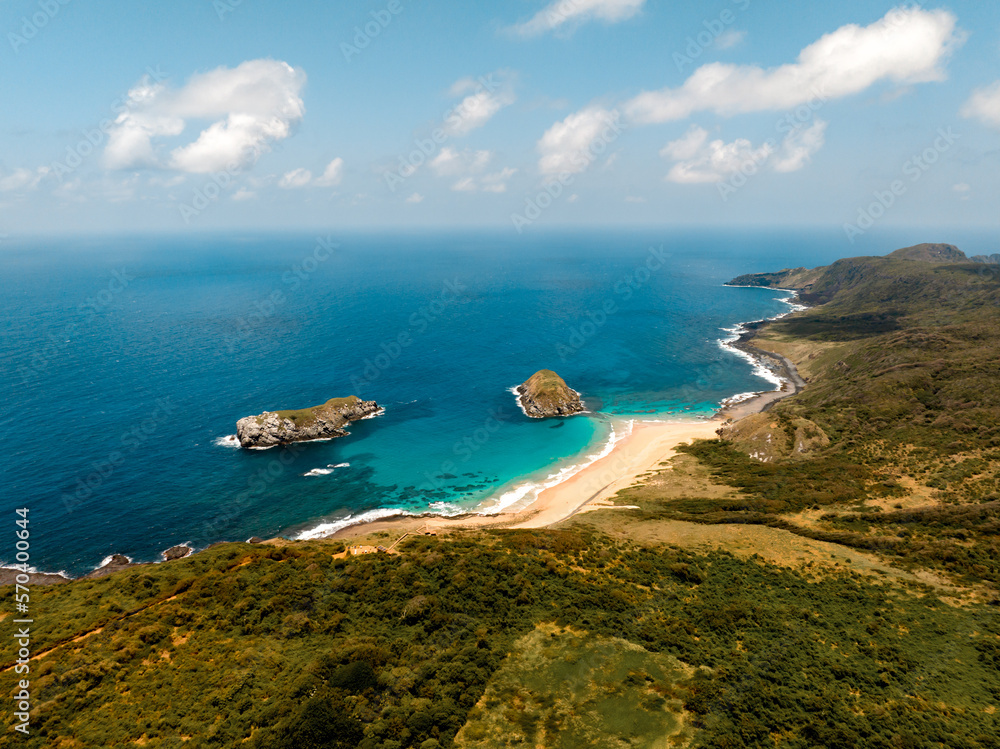 aerial photo with drone of the island Fernando de Noronha Brazil
