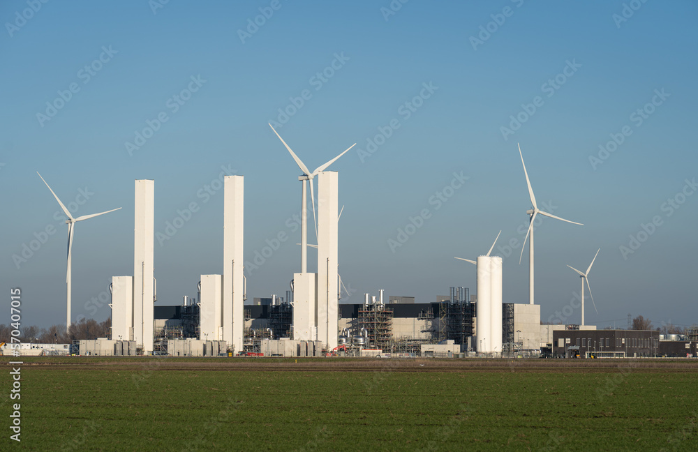 Newly build nitrogen factory in Zuidbroek, the Netherlands, for making low calorific gas.