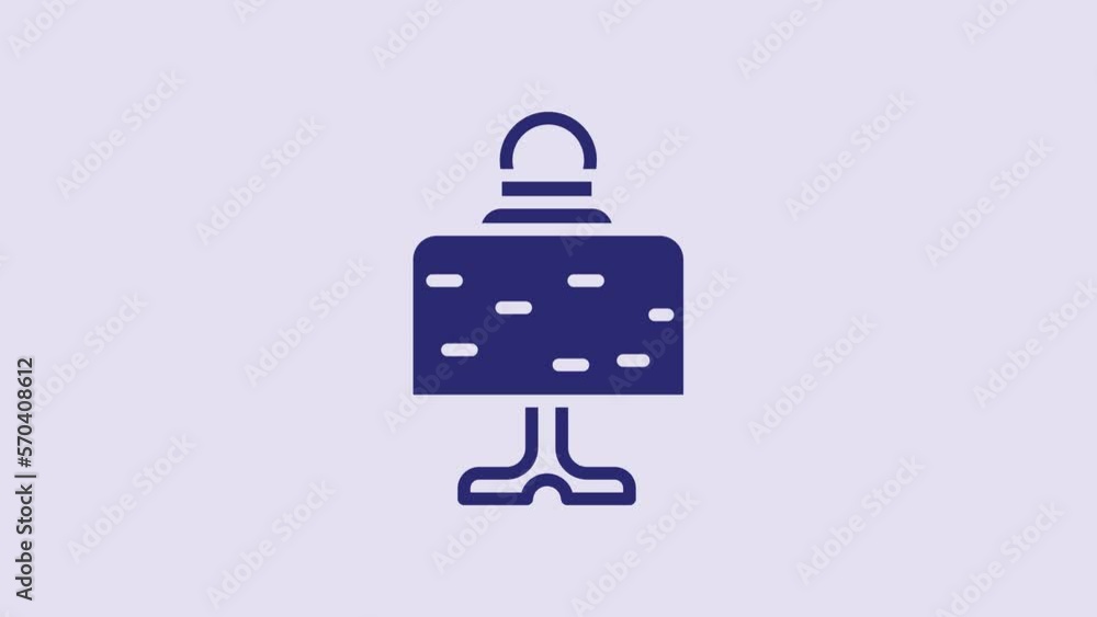 Blue Magic ball on table icon isolated on purple background. Crystal ball. 4K Video motion graphic animation Blue Magic ball on table icon isolated on purple background. Crystal ball. 4K Video motion graphic animation