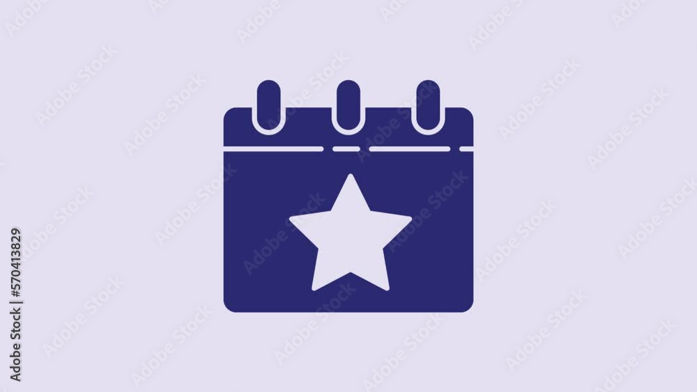 Blue Day calendar with date July 4 icon isolated on purple background. USA Independence Day. 4th of July. 4K Video motion graphic animation Blue Day calendar with date July 4 icon isolated on purple background. USA Independence Day. 4th of July. 4K Video motion graphic animation