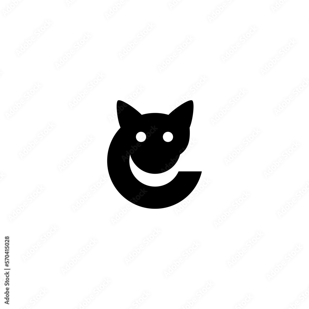 letter C and cat vector design for icons, symbols or logos. suitable for pet shop brand identity logo letter C and cat vector design for icons, symbols or logos. suitable for pet shop brand identity logo