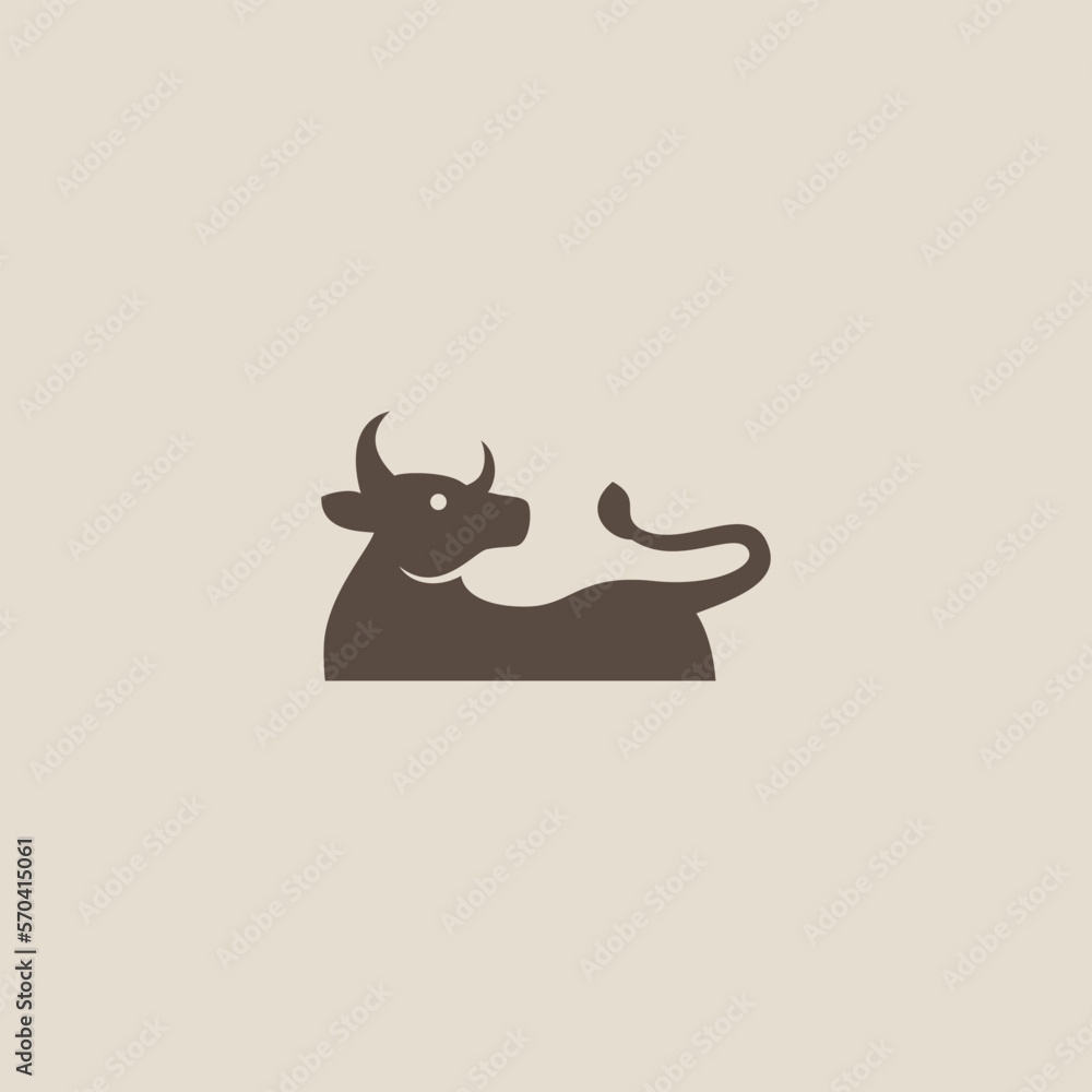 cow vector illustration for icon,symbol or logo. cow template logo 