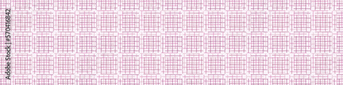 Geometric viva magenta seamless vector border. Abstract trendy banner for color of the year 2023 line washi tape. 