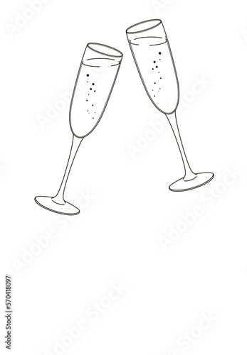 two glasses of champagne