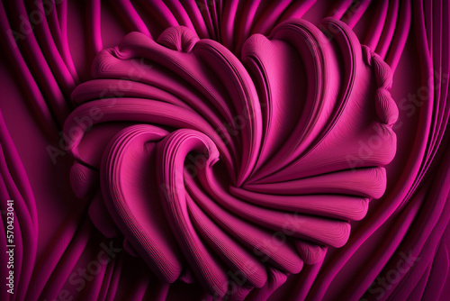 Abstract surface texture material fabric viva magenta color background. AI generated, human enhanced