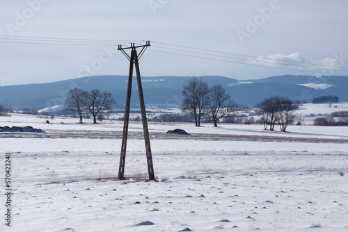Zimowy krajobraz w Sudetach