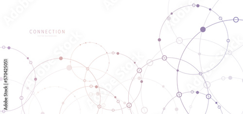 Network background. Connections with points, lines, and people icons. Vector technology background