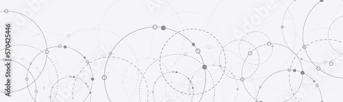 Network background. Connections with points, lines, and people icons. Vector technology background