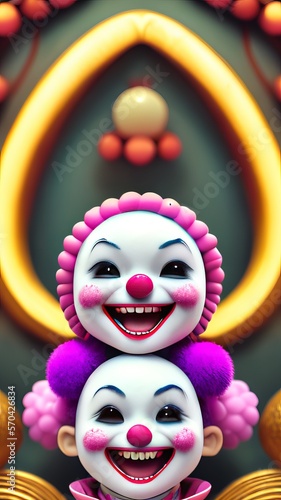 clown, carnival, circus, fun, funny, hair, red, childhood, art, child, beauty, mask, smile, color, face,portrait of a clown,funny clown, happy clown you deserve, let the joy be with you