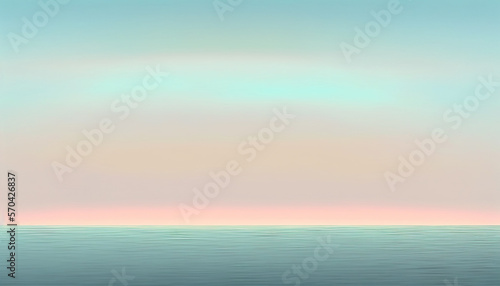 Calm ocean and peaceful sky, minimalist. generative AI