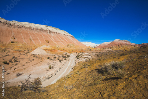 Dry riverbed in Altyn Emel park, Kazakhstan